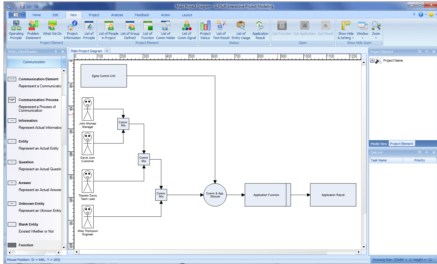 SLPSoft Interactive Project Modeling screen shot